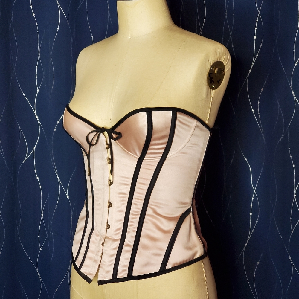 Agent Provocateur Pink Satin Diva Corset Bustier